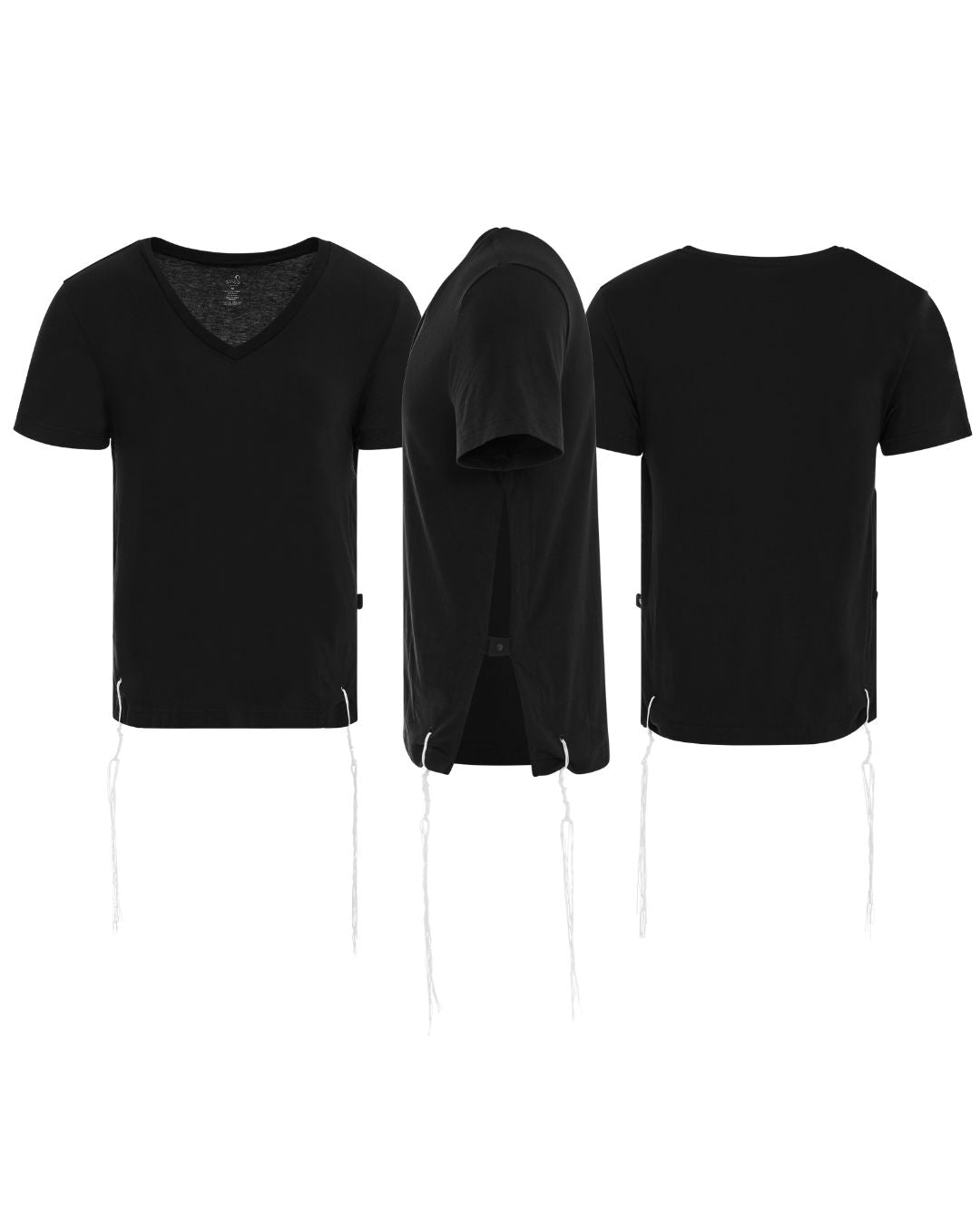 The black Le'Shem Tee shown as a group
