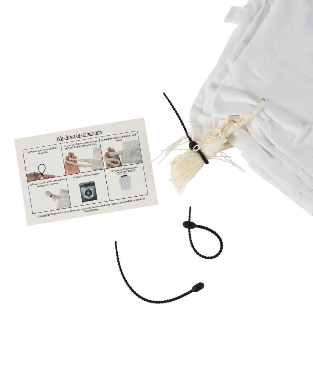 The Washalè string protector included with every pair of Le'Shem tzitzit